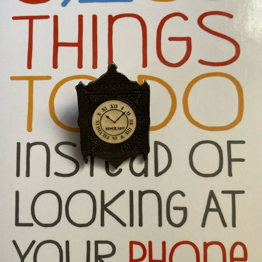 VINTAGE MARSHALL FIELD’S CLOCK PIN RARE FIND!
